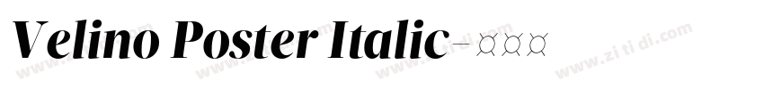 Velino Poster Italic字体转换